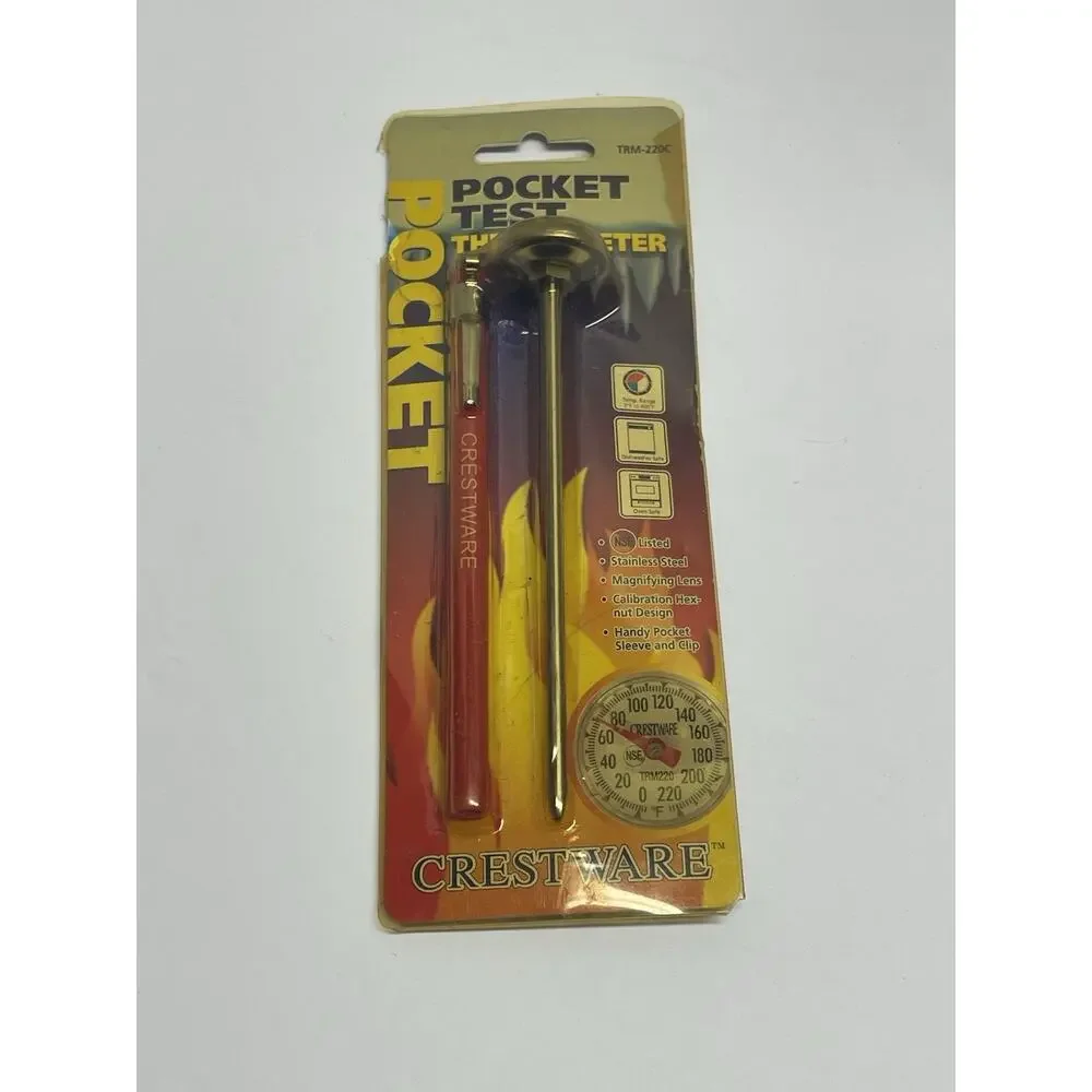 Pocket Thermometer Crestware TRM-220 New Vintage Up To 400F